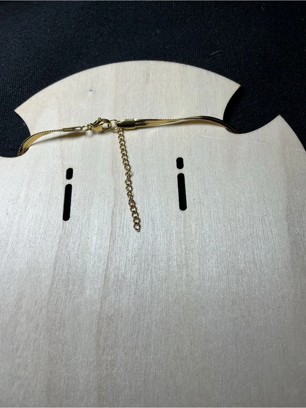 ★ Gold Tone Herringbone Snake Chain Necklace Minimalist Layered Chic.